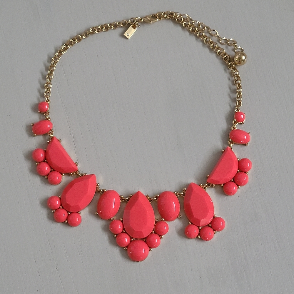 Kate Spade 'Day Tripper' Bib Necklace, Coral and Gold